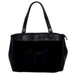 Black Poodle Dog Gifts BB Oversize Office Handbag (One Side)