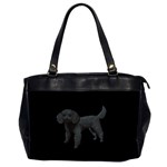 Black Poodle Dog Gifts BB Oversize Office Handbag (Two Sides)