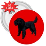 Black Poodle Dog Gifts BR 3  Button (10 pack)