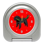 Black Poodle Dog Gifts BR Travel Alarm Clock