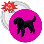 Black Poodle Dog Gifts BP 3  Button (10 pack)