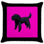 Black Poodle Dog Gifts BP Throw Pillow Case (Black)