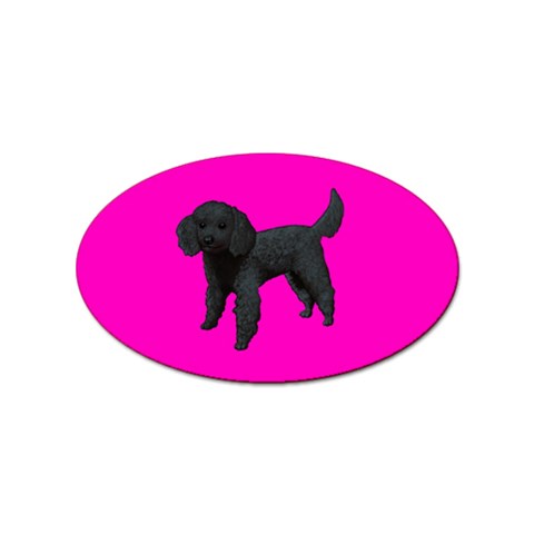 Black Poodle Dog Gifts BP Sticker Oval (10 pack) from UrbanLoad.com Front