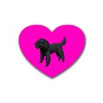 Black Poodle Dog Gifts BP Heart Coaster (4 pack)