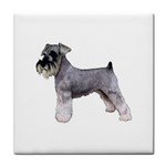 Miniature Schnauzer Dog Gifts BW Tile Coaster