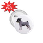 Miniature Schnauzer Dog Gifts BW 1.75  Button (100 pack) 