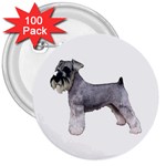 Miniature Schnauzer Dog Gifts BW 3  Button (100 pack)