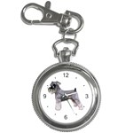 Miniature Schnauzer Dog Gifts BW Key Chain Watch