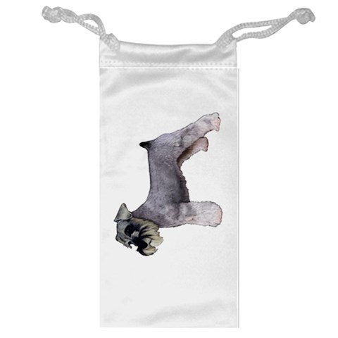 Miniature Schnauzer Dog Gifts BW Jewelry Bag from UrbanLoad.com Front