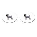 Miniature Schnauzer Dog Gifts BW Cufflinks (Oval)