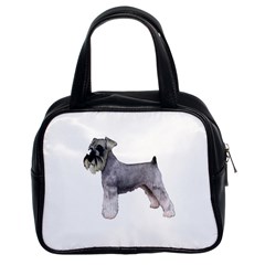 Miniature Schnauzer Dog Gifts BW Classic Handbag (Two Sides) from UrbanLoad.com Front