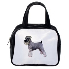 Miniature Schnauzer Dog Gifts BW Classic Handbag (Two Sides) from UrbanLoad.com Back