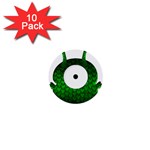 Green Love Alien 1  Mini Button (10 pack) 