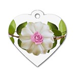 Love Flower Dog Tag Heart (Two Sides)