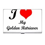I Love My Golden Retriever Business Card Holder