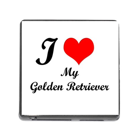 I Love My Golden Retriever Memory Card Reader with Storage (Square) from UrbanLoad.com Front