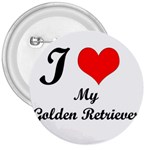 I Love Golden Retriever 3  Button