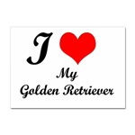 I Love Golden Retriever Sticker A4 (10 pack)