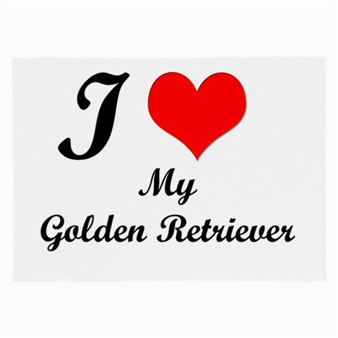 I Love Golden Retriever Glasses Cloth (Large) from UrbanLoad.com Front