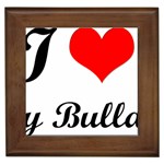 I-Love-My-Bulldog Framed Tile