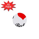 I-Love-My-Bulldog 1  Mini Button (10 pack) 