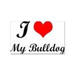 I-Love-My-Bulldog Sticker Rectangular (100 pack)