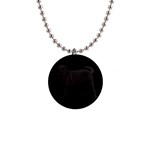 Black Labrador Retriever 1  Button Necklace