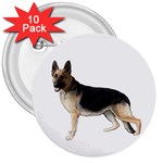 German Shepherd 3  Button (10 pack)