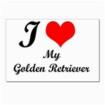 I Love My Golden Retriever Postcards 5  x 7  (Pkg of 10)