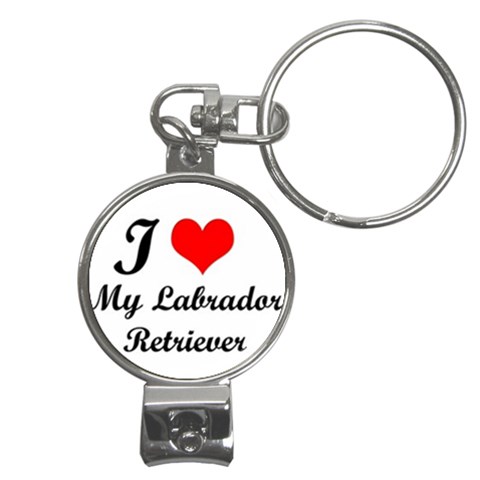 I Love My Labrador Retriever Nail Clippers Key Chain from UrbanLoad.com Front