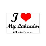 I Love My Labrador Retriever Sticker (Rectangular)