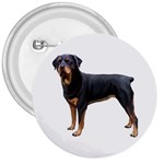Rottweiler Dog Gifts BW 3  Button