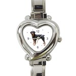 Rottweiler Dog Gifts BW Heart Italian Charm Watch