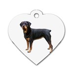 Rottweiler Dog Gifts BW Dog Tag Heart (One Side)