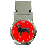 Rottweiler Dog Gifts BR Money Clip Watch