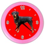 Rottweiler Dog Gifts BR Color Wall Clock