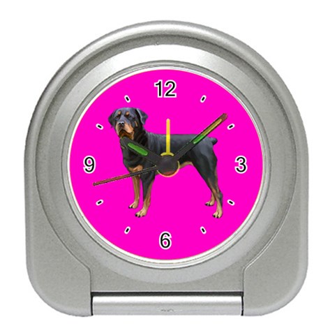 Rottweiler Dog Gifts BP Travel Alarm Clock from UrbanLoad.com Front