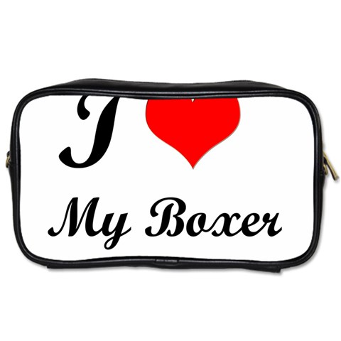 I Love My Boxer Toiletries Bag (Two Sides) from UrbanLoad.com Front