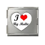 I Love My Maltese Mega Link Heart Italian Charm (18mm)