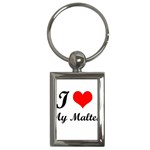 I Love My Maltese Key Chain (Rectangle)