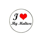 I Love My Maltese Hat Clip Ball Marker