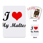 I Love My Maltese Playing Cards Single Design