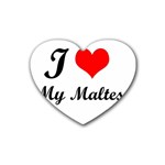 I Love My Maltese Heart Coaster (4 pack)