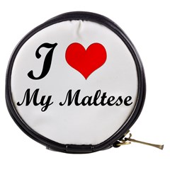 I Love My Maltese Mini Makeup Bag from UrbanLoad.com Front