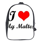 I Love My Maltese School Bag (Large)