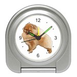 Pomeranian Dog Gifts BW Travel Alarm Clock