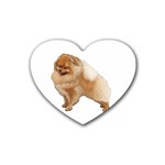 Pomeranian Dog Gifts BW Heart Coaster (4 pack)