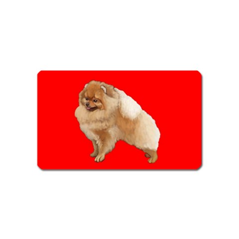 Pomeranian Dog Gifts BR Magnet (Name Card) from UrbanLoad.com Front