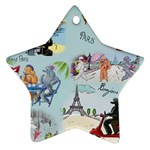 Poodles in Paris Ornament (Star)