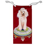 White Poodle on Tuffet Jewelry Bag